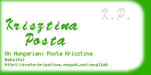 krisztina posta business card